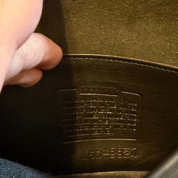 Coach Black Leather Crossbody Bag with Gold Accents - Picture 2 of 5